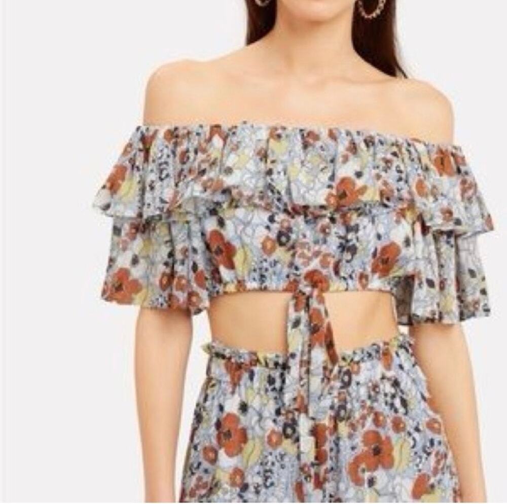 Alexis Adona Floral Crop Top Small